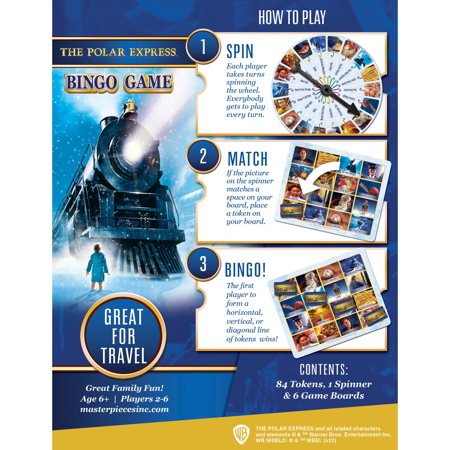 MasterPieces – The Polar Express – Officially Licensed Bingo Game
