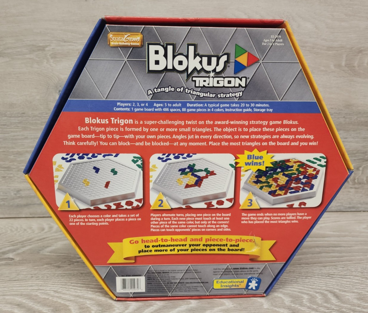 Blokus Trigon EI-2970 Board Game 2006 Educational Insights 100% Complete