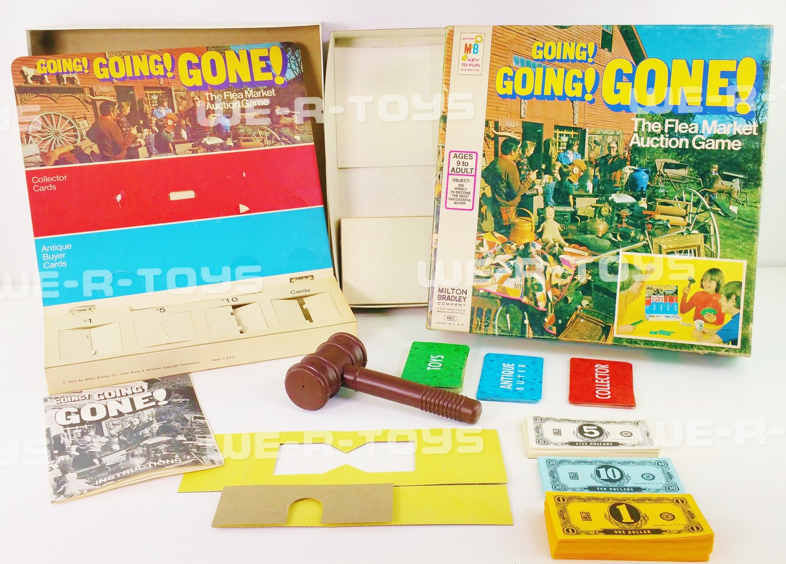 Going! Going! Gone! The Flea Market Auction Game 4621 Milton Bradley 1975 USED
