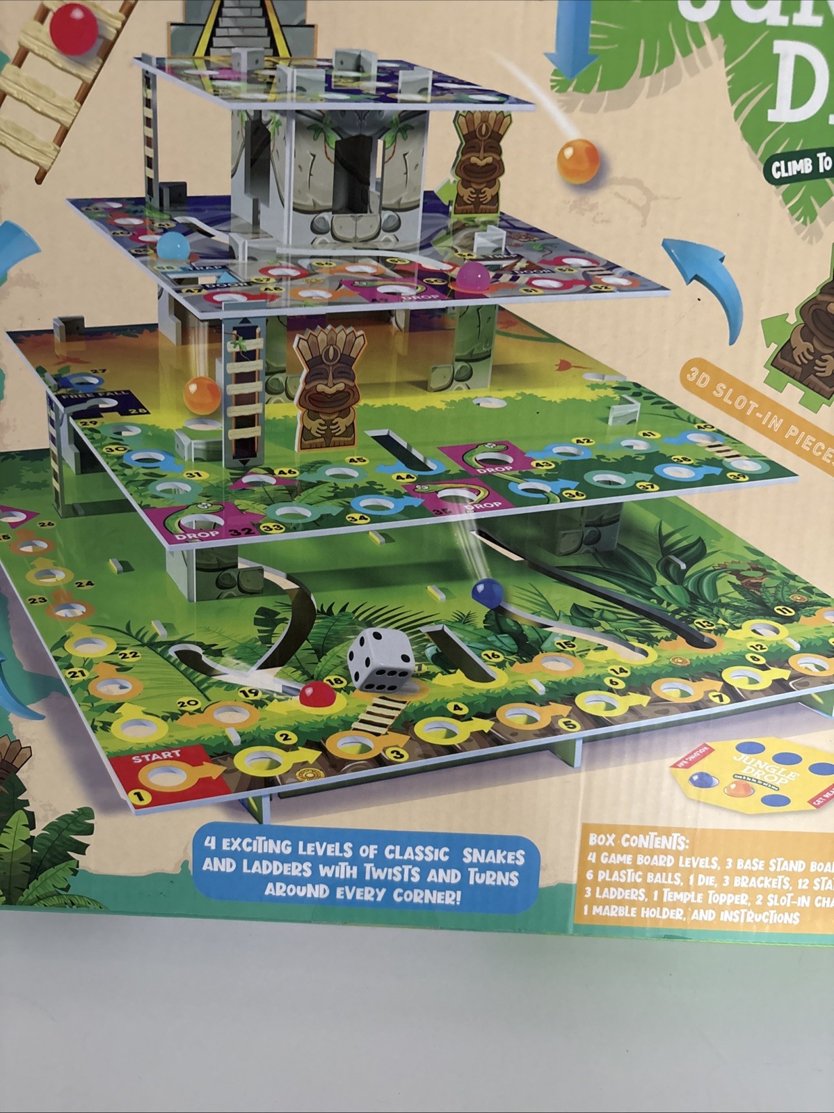 Jungle Drop – An Exciting Twist to Snakes and Ladders! – New – Free Shipping