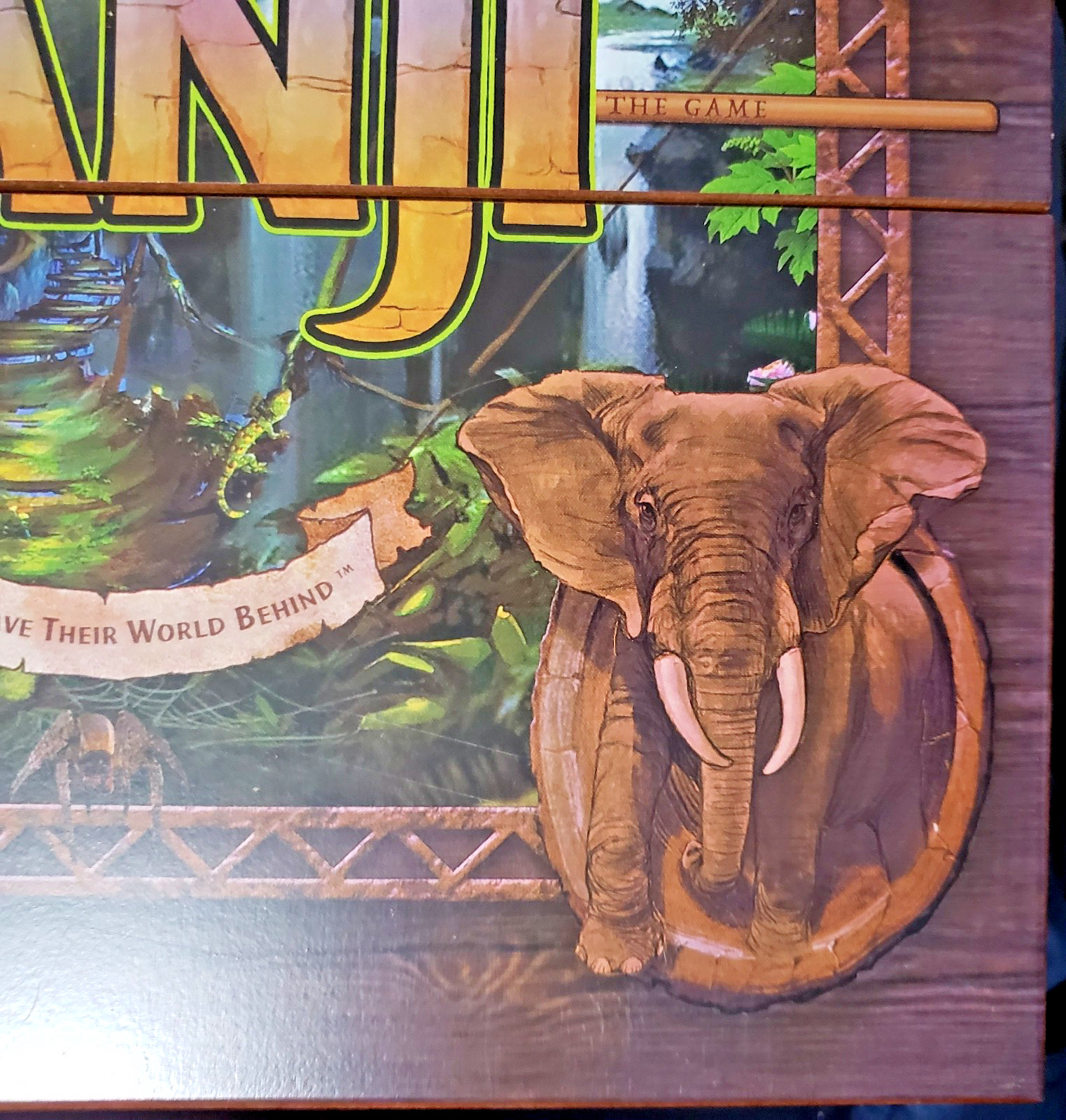 Jumanji the Game Real Wooden Box Edition of the Classic Adventure Board Game