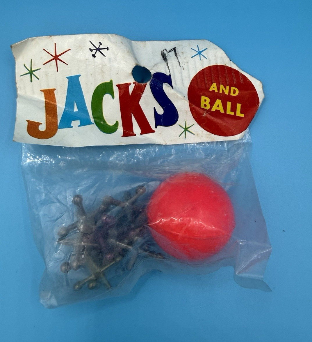 Wells Mfg. Co. Vintage Jacks and Ball Traditional Classic Game Set Made in USA
