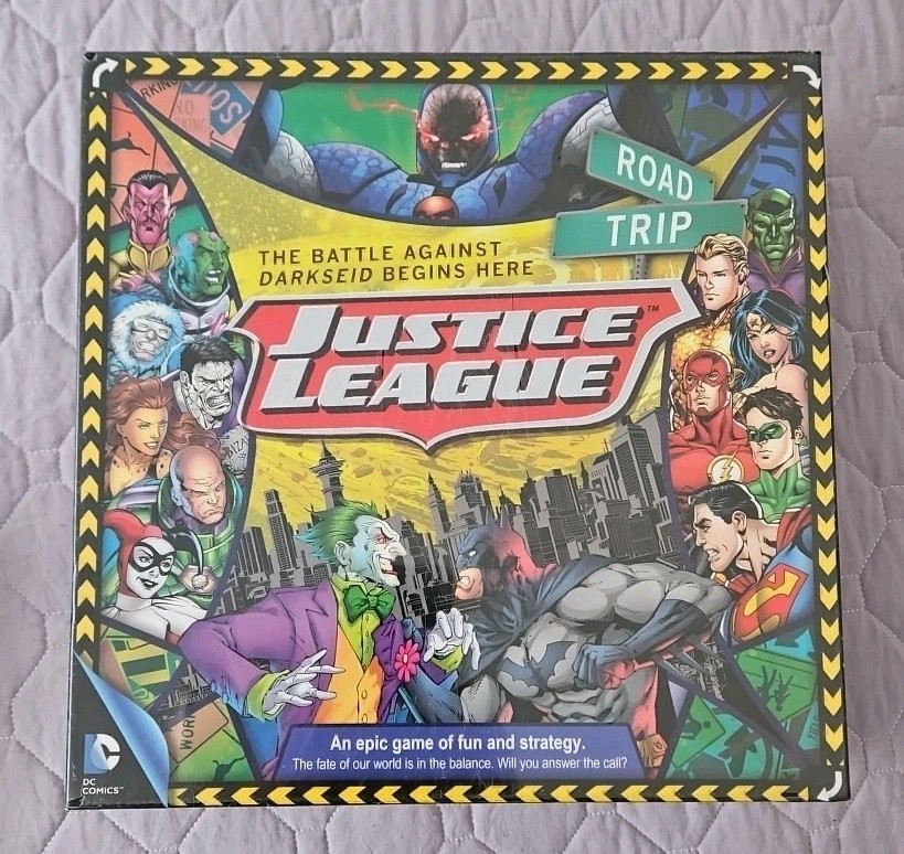 DC Comics JUSTICE LEAGUE Board Game Road Trip Epic Game Strategy NEW SEALED