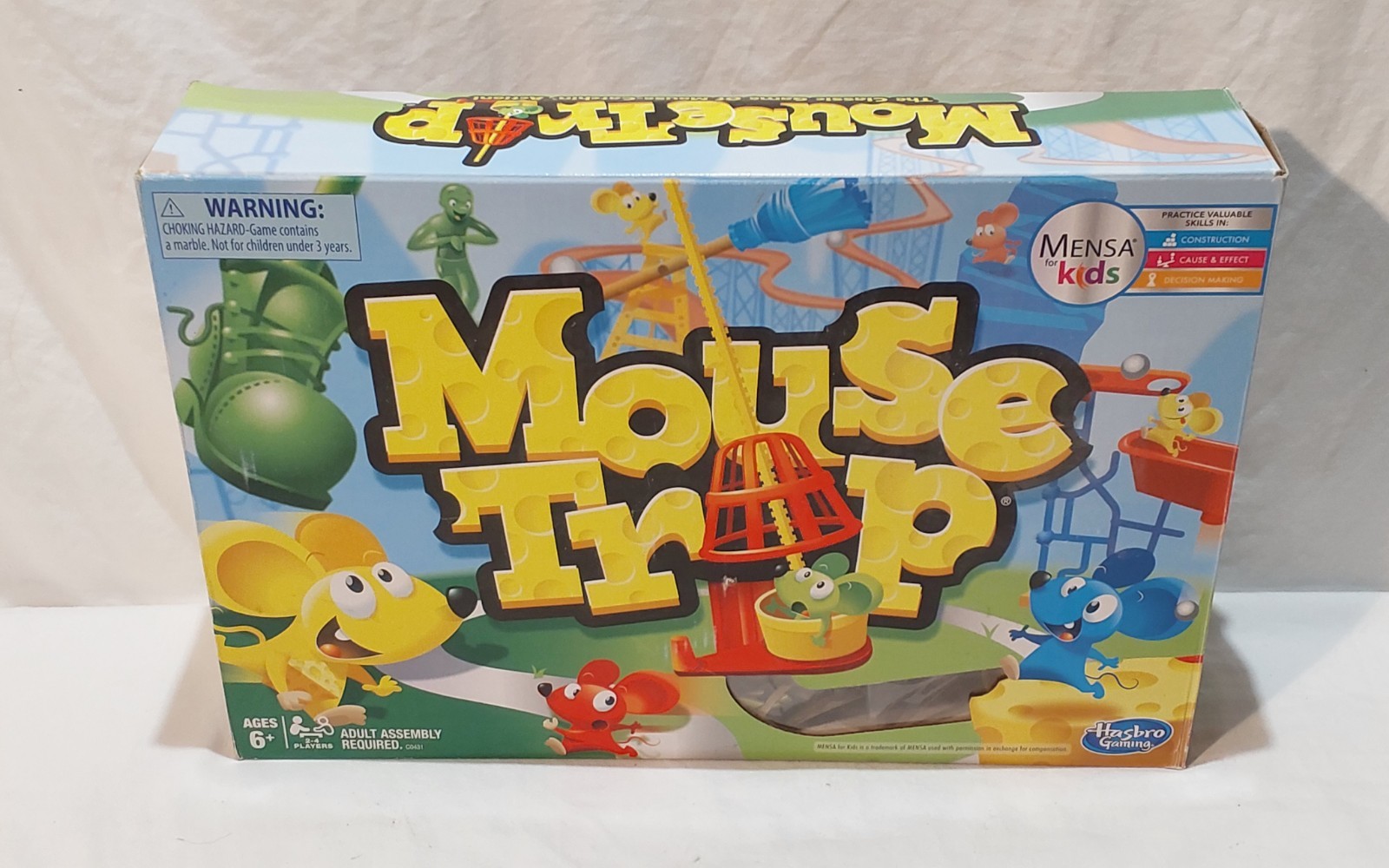 Mouse Trap Mensa Board Game Hasbro Complete Fun Family Kids Classic Strategy.
