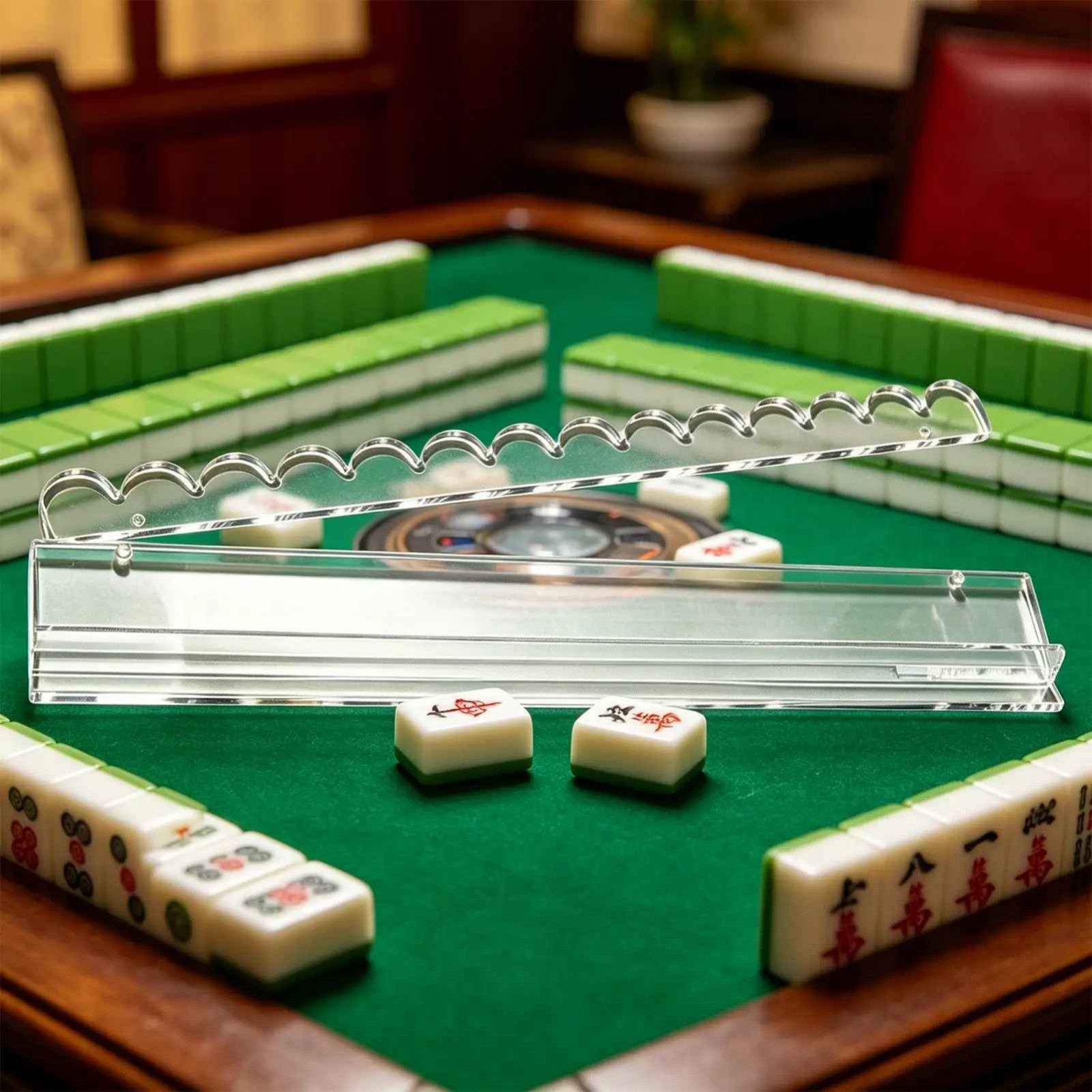 Mahjong Racks with Pushers Acrylic Mahjong Racks with Magnetically Att