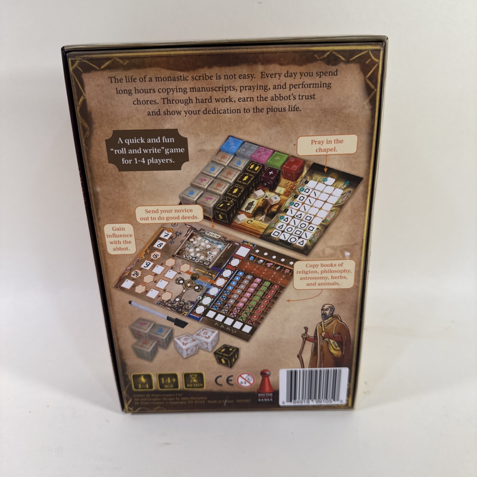 Biblios: Quill and Parchment By Steve Finn Game 2021 NIB Roll & Write 1 – 4 Play
