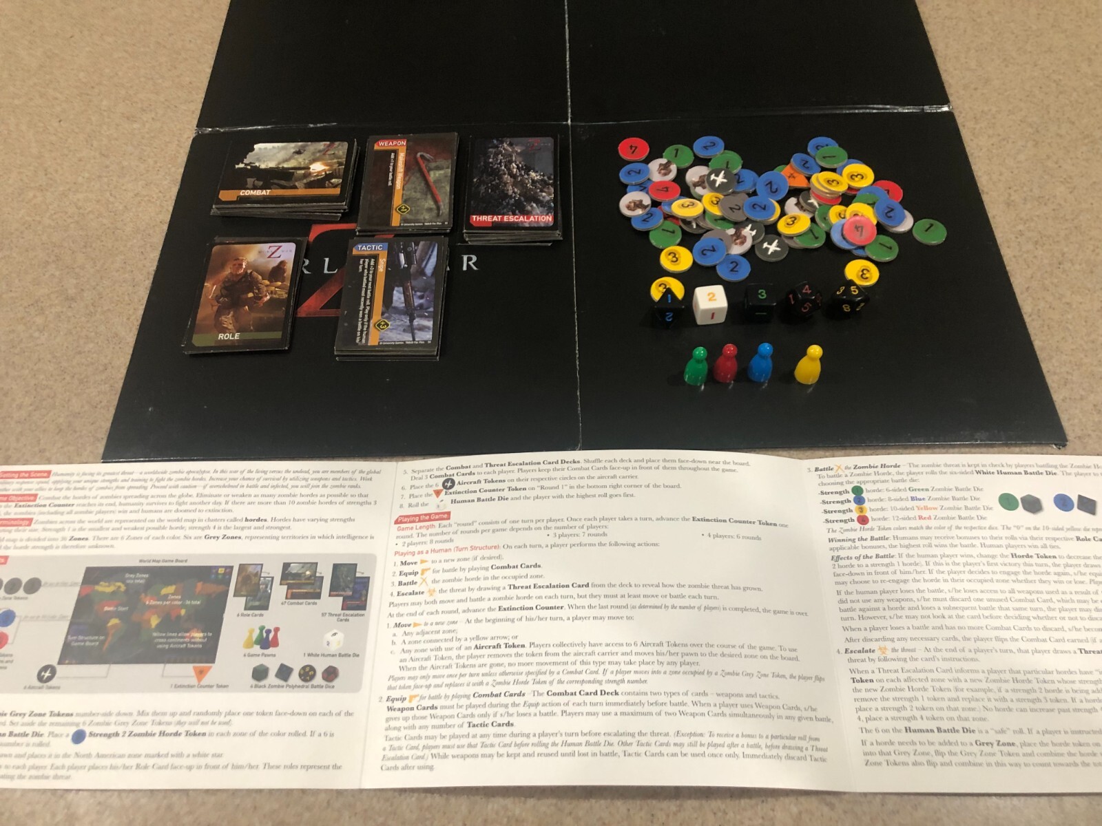 World War Z The Game Deadly Zombie Pandemic Board Game COMPLETE