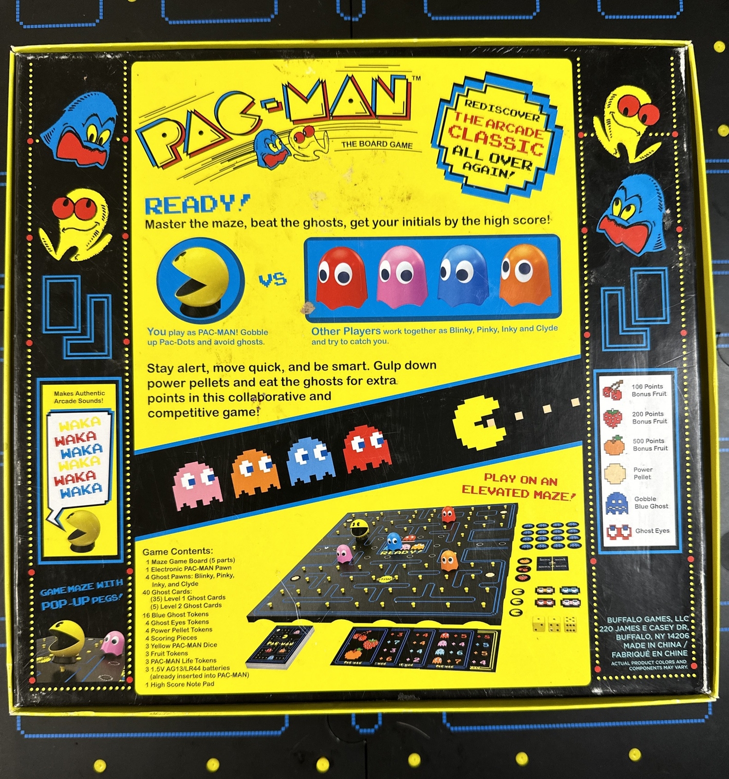 PAC-MAN The Board Game – BUFFALO GAMES Bandai Namco FOR PARTS