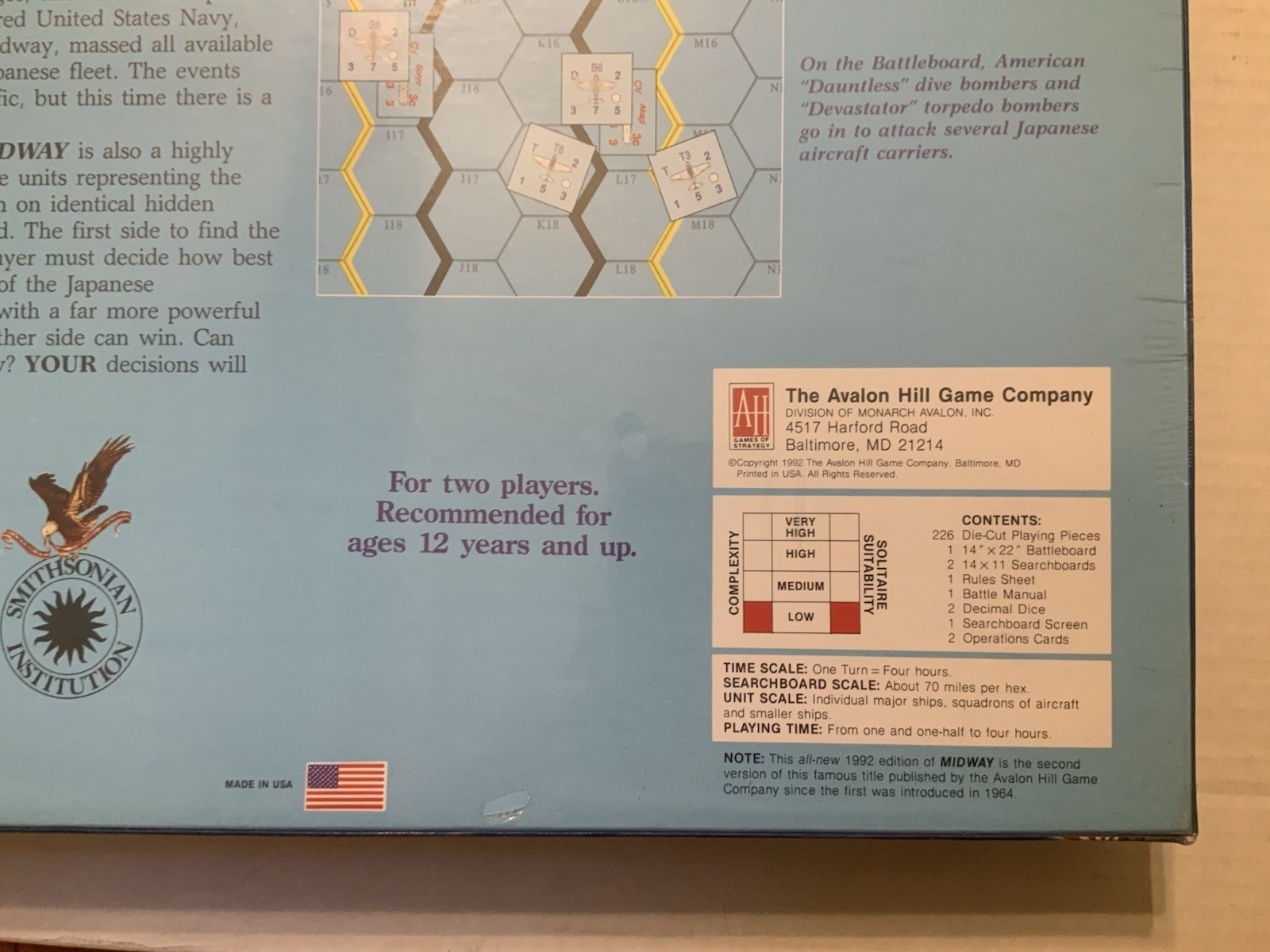 Midway (Smithsonian Edition). Avalon Hill 1992. SW