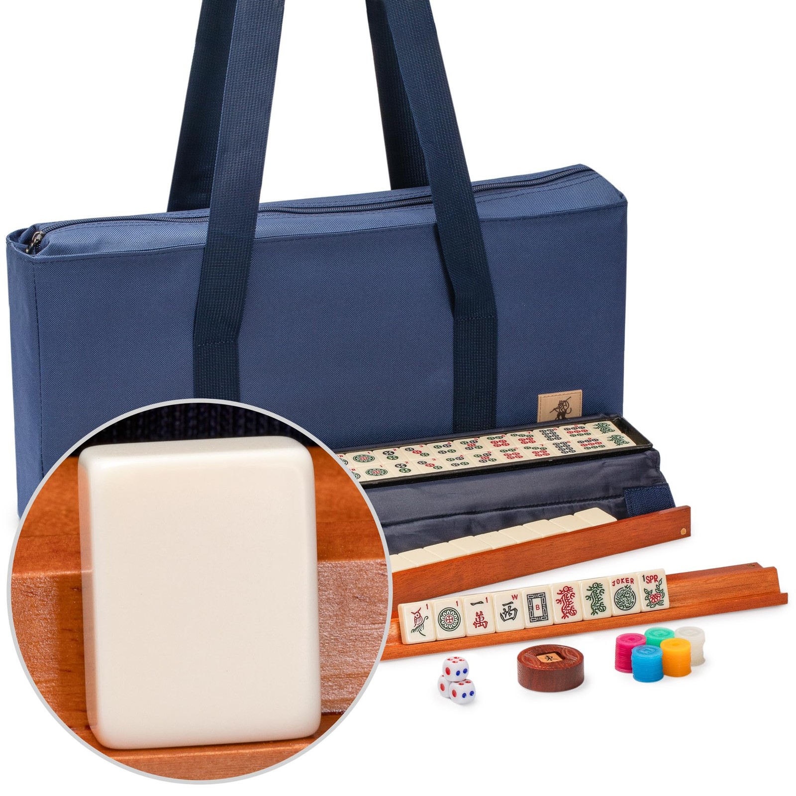 Yellow Mountain Imports American Mahjong 21.7 x 9.65 x 3 inches, Sapphire