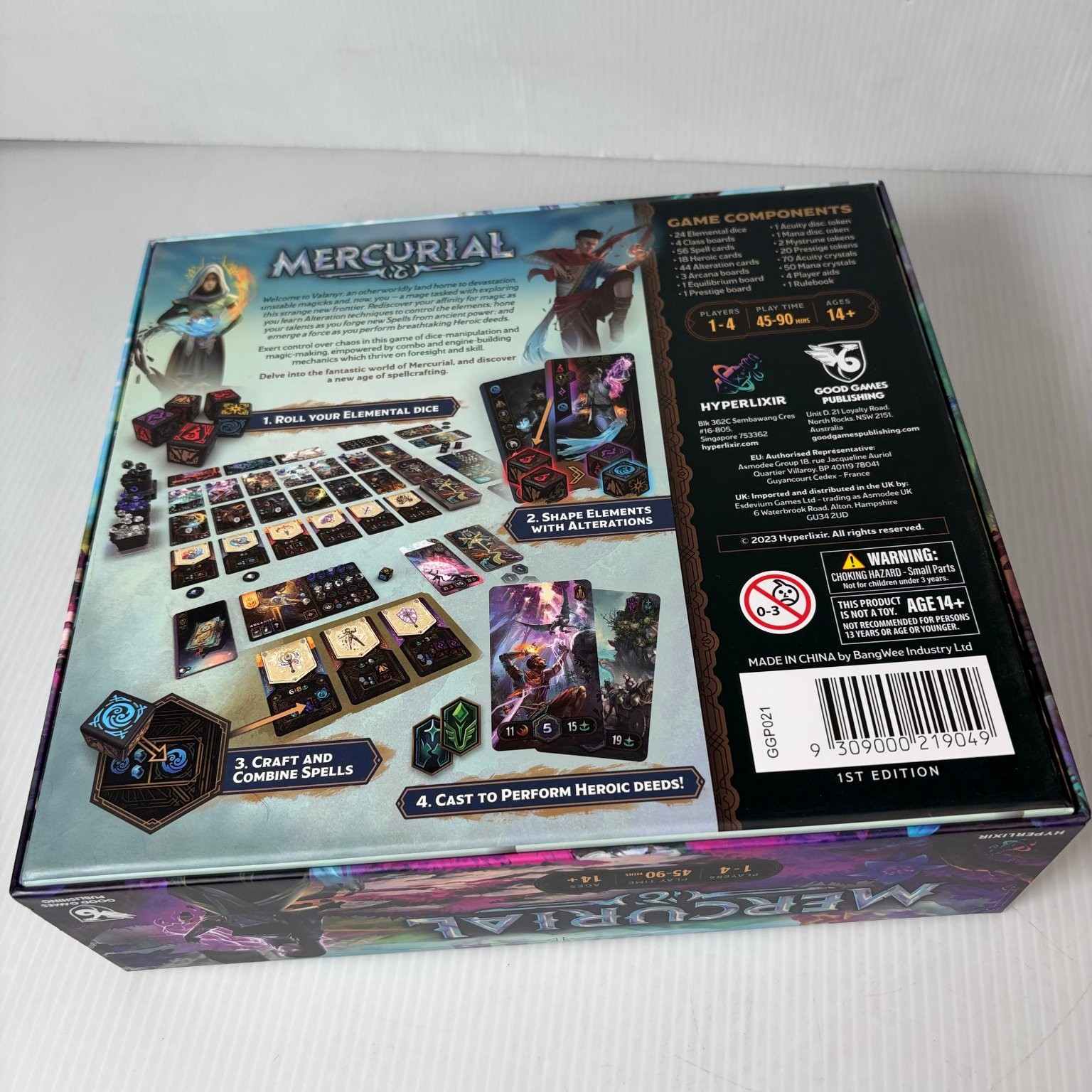 Mercurial Hyperlixir Card Board Game 1-4 Players Dice 2023 Complete
