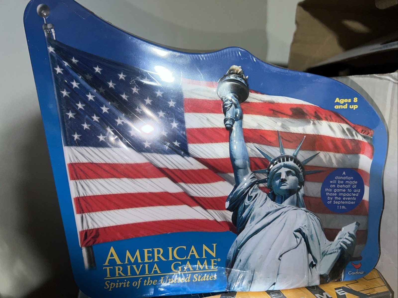 AMERICAN TRIVIA GAME “SPIRIT OF THE UNITED STATES” in COLLECTOR TIN by Cardinal
