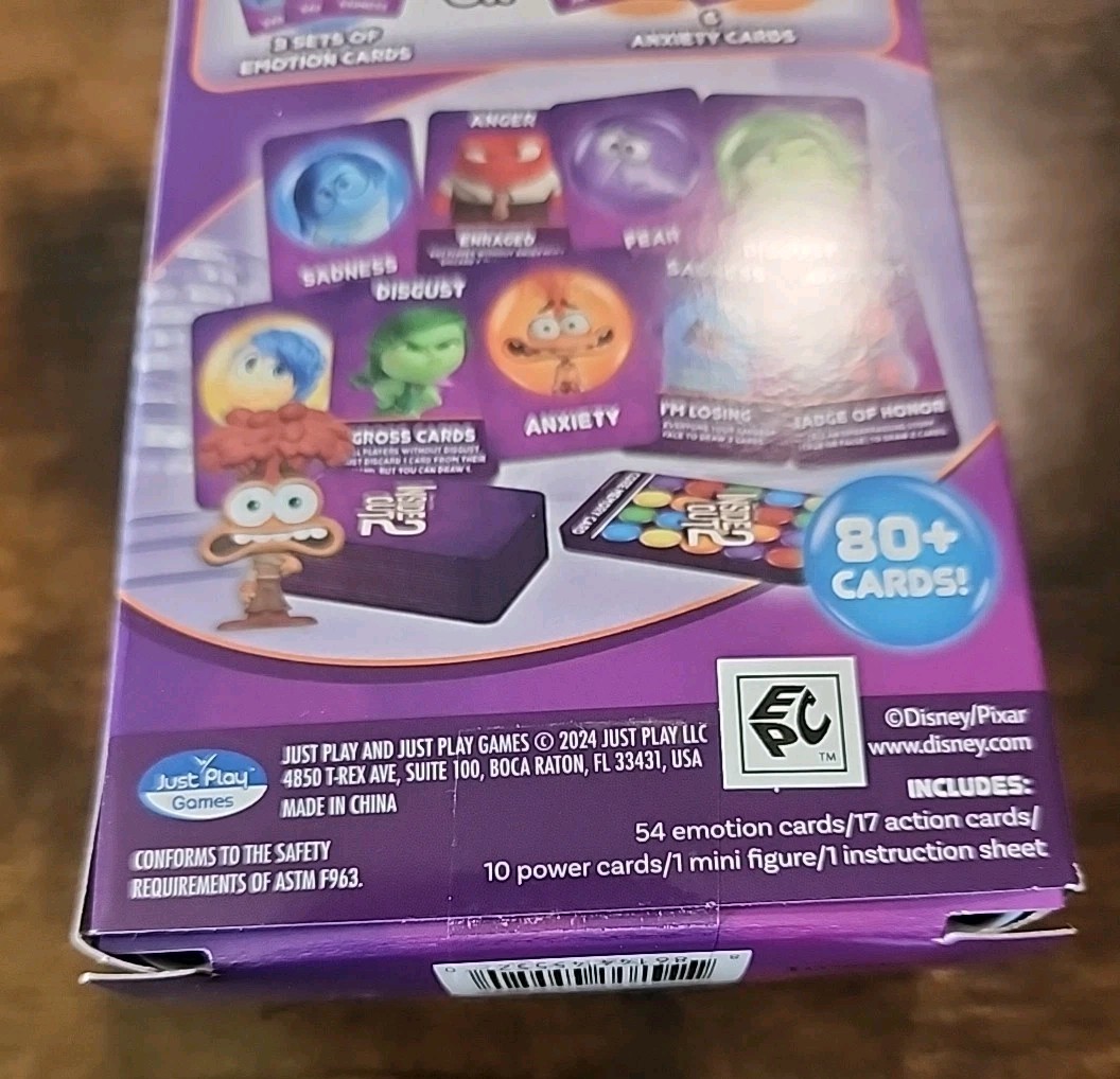 Disney Pixar Inside Out 2 Mixed-Up Emotions Card Game With Anxiety Figure