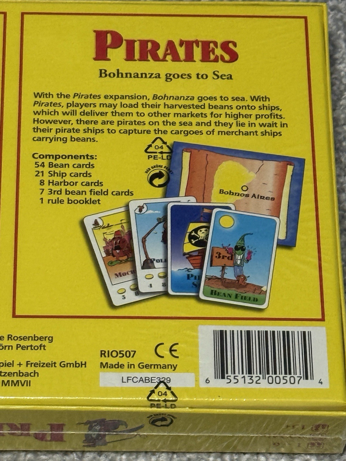 Bohnanza Expansion Princes & Pirates For Bohnanza & Bohnanza Ladies Rio Grande