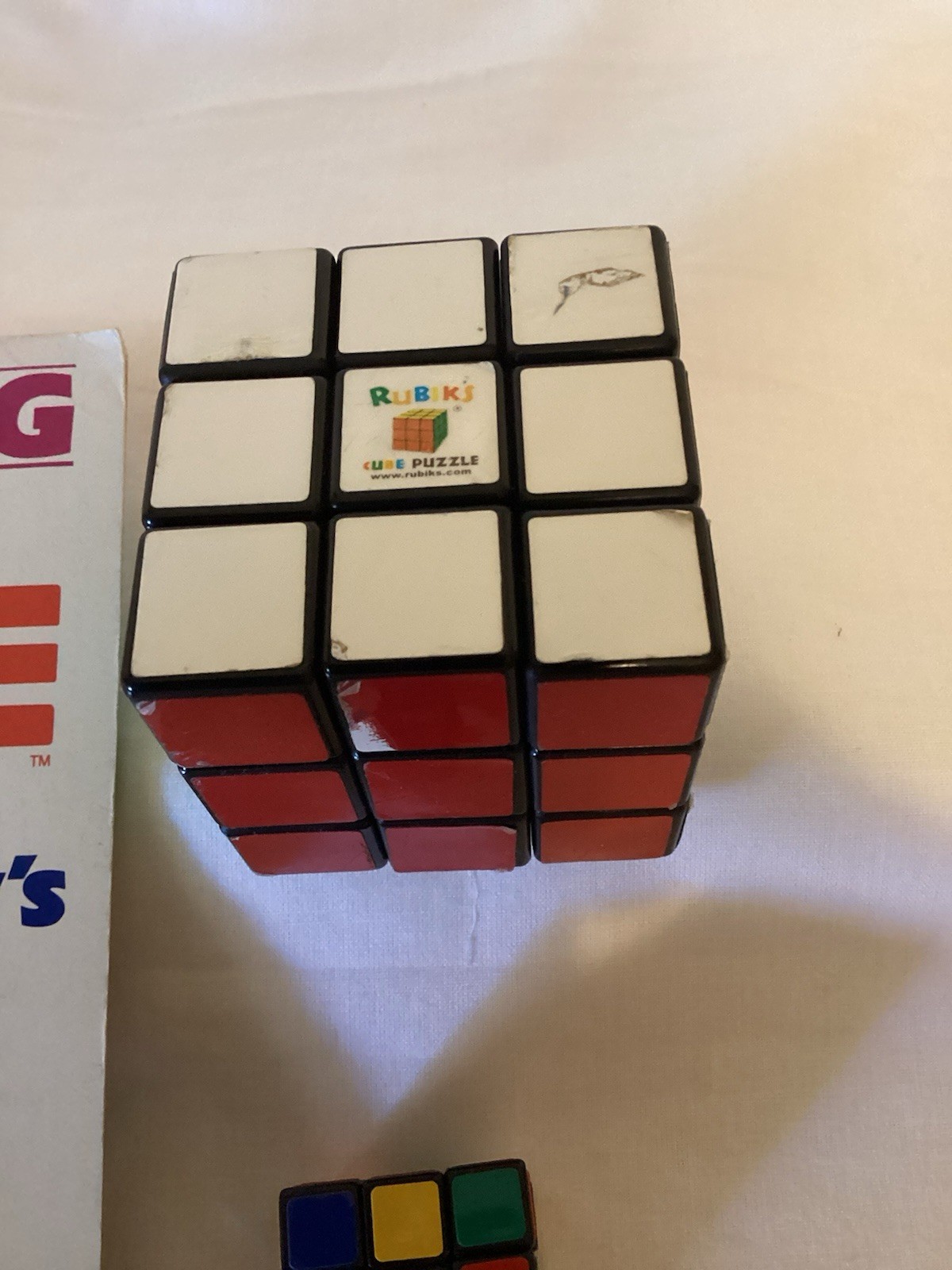 Original Rubik’s Cube, Mini Cube and 1980 Instruction Book