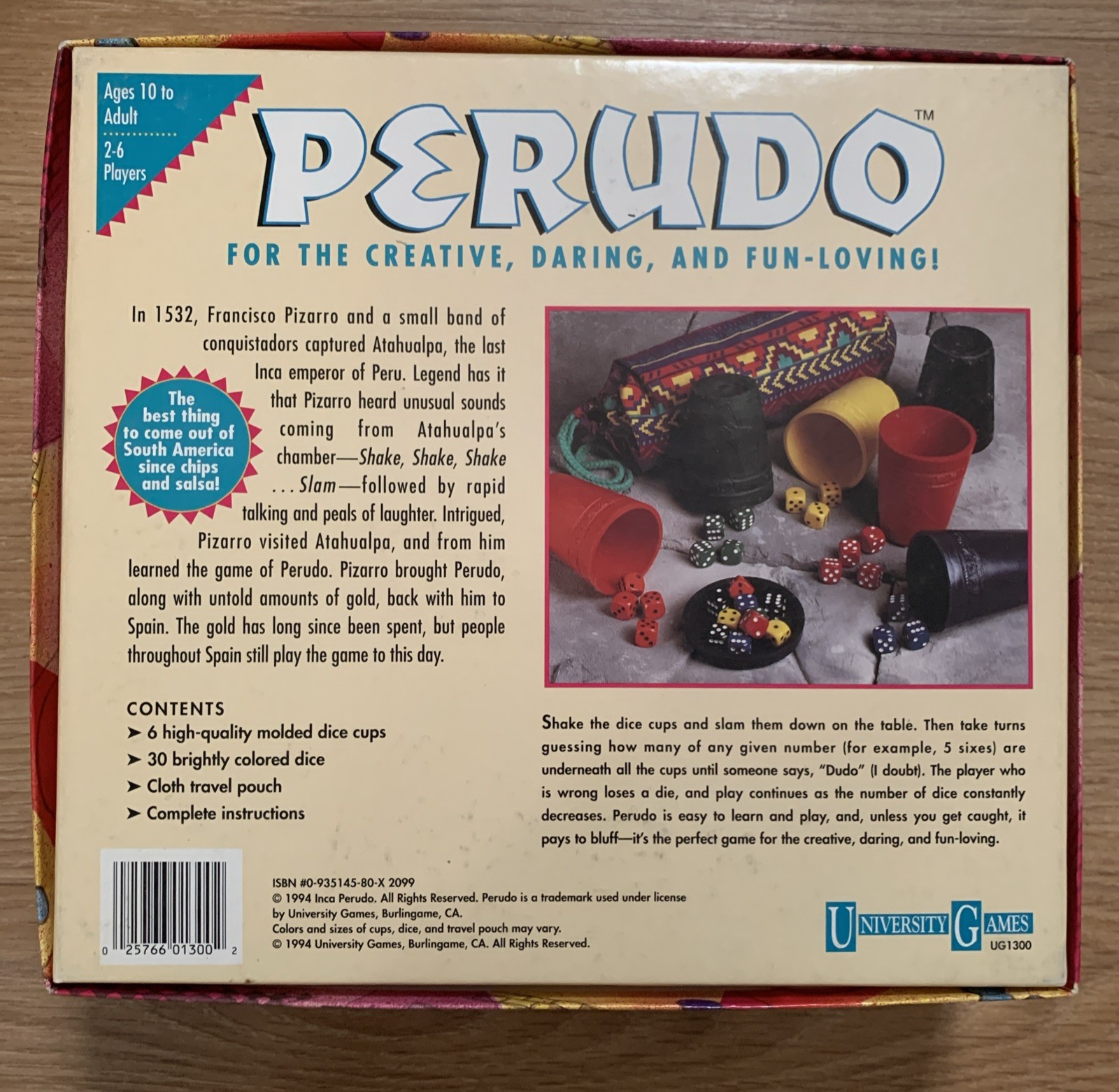 *100% COMPLETE* 1994 Original PERUDO Liar’s Dice Inca Peru Bluffing Family Game