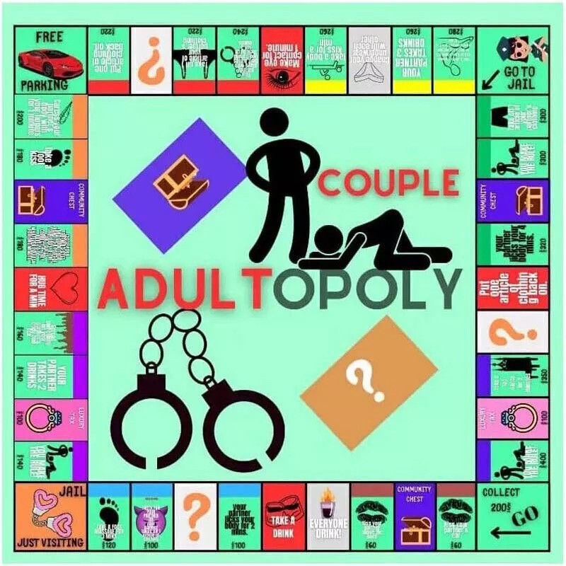 Couple Adult Opoly Board Game – Romantic Couples Games for Date Night Sex Games