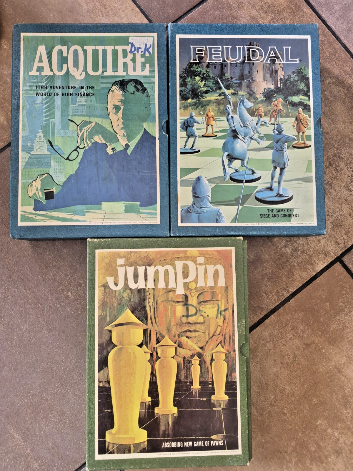 Bookshelf Game Lot 3M Game Company St. Paul Minnesota VTG 60s Total of 16