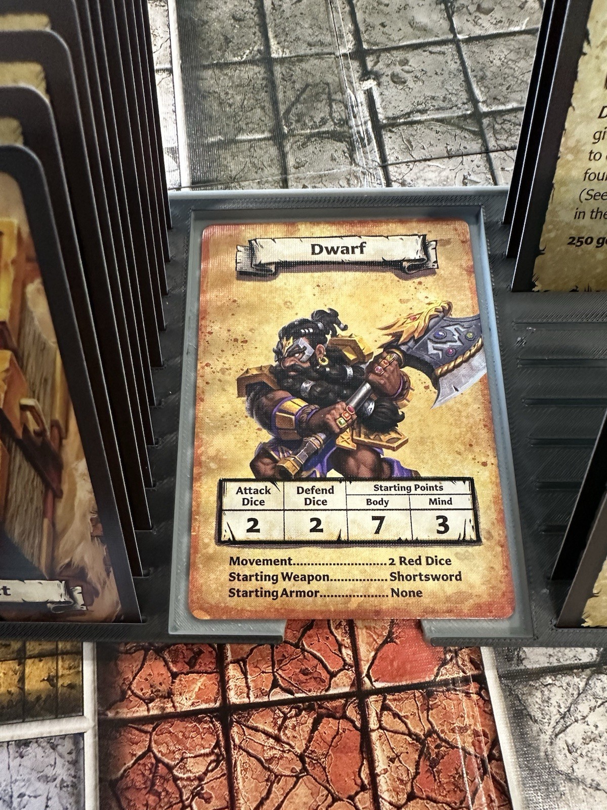 HeroQuest Character Dashboard 4 Pack Player Card Organizer Set