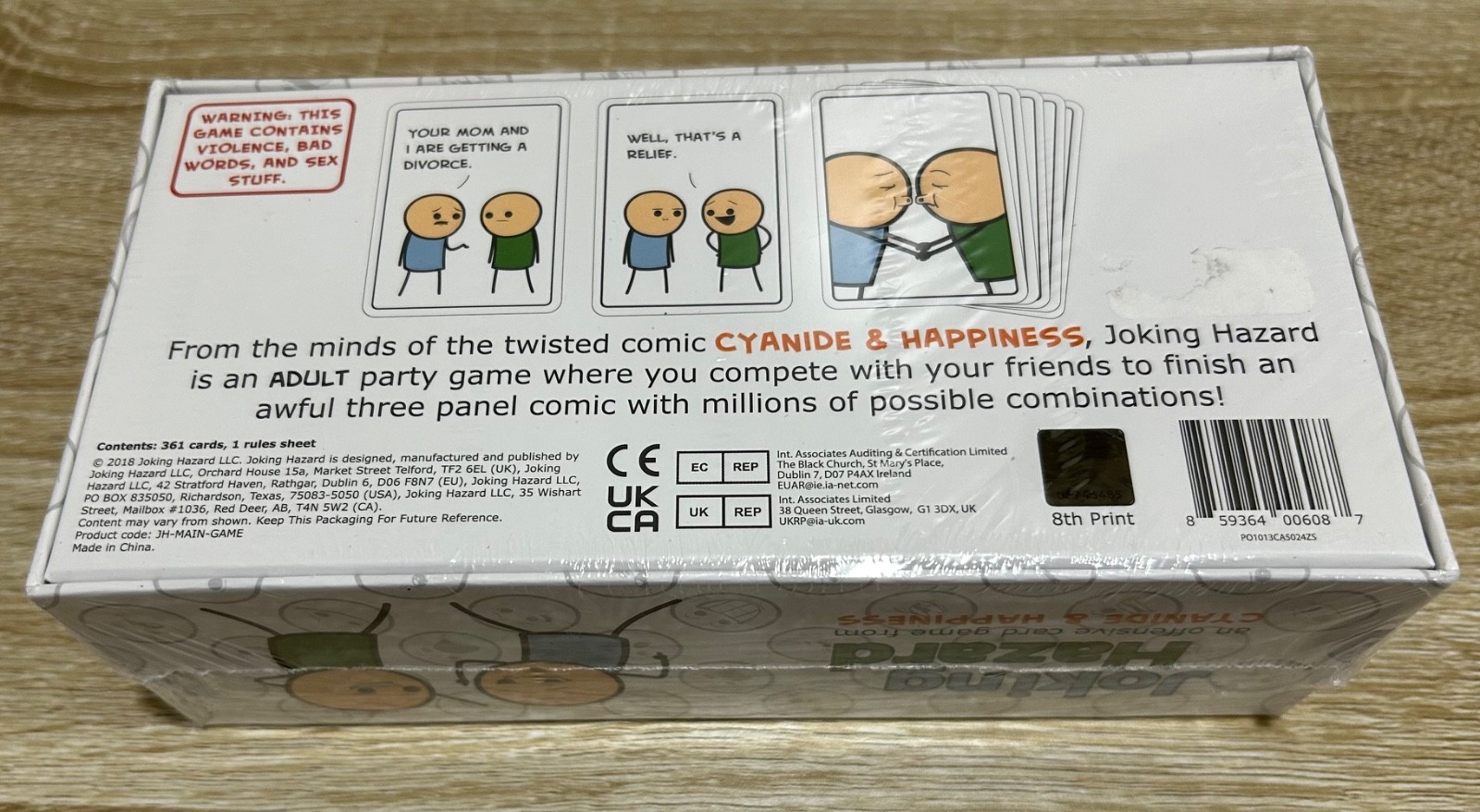Joking Hazard Card Game Factory Sealed Cyanide and Happiness Adult Party Game