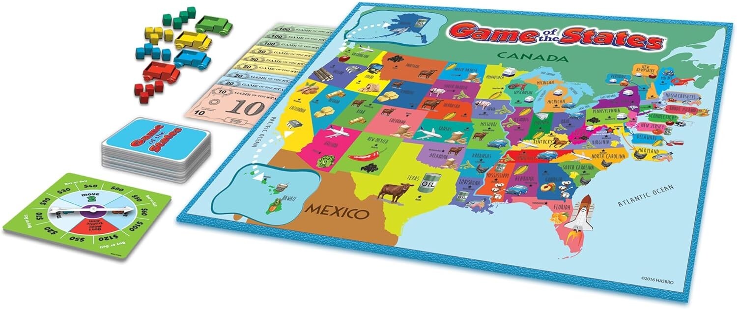 Game of the States Board Game – Family Game Night Kids 8+ & Adults