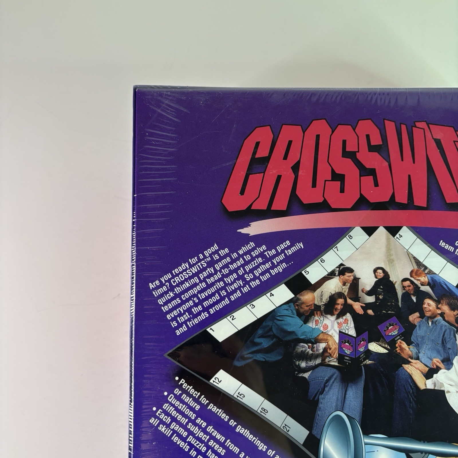 Crosswits Vintage Party Board Game 1997. 2 or more players, 12 and up. HTF, NEW
