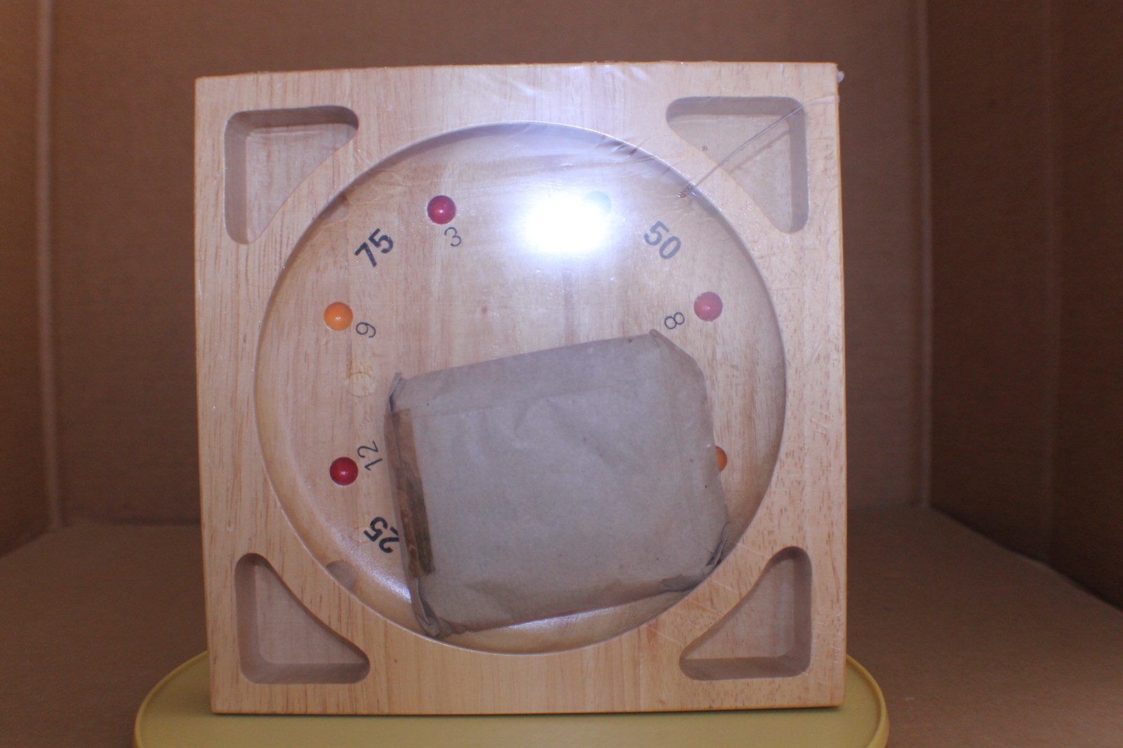 OPEN BOX / Square Roulette Board Game Wood