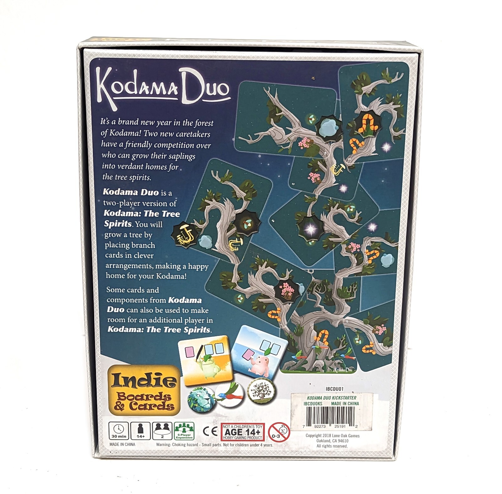 2018 Kodama Duo Board Game Indie Boards & Cards COMPLETE