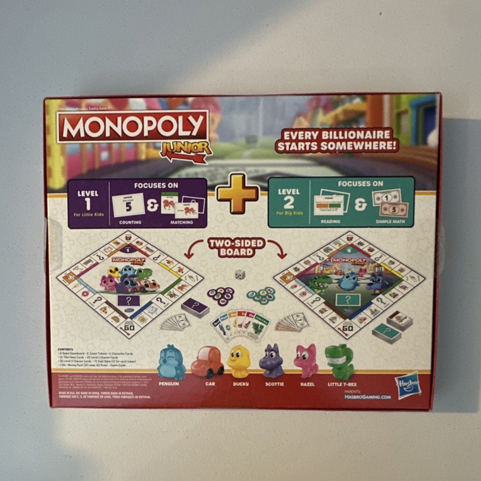 Hasbro Gaming Monopoly Junior Board Game, Finance Theme, Two-sided, 2+ Players,…