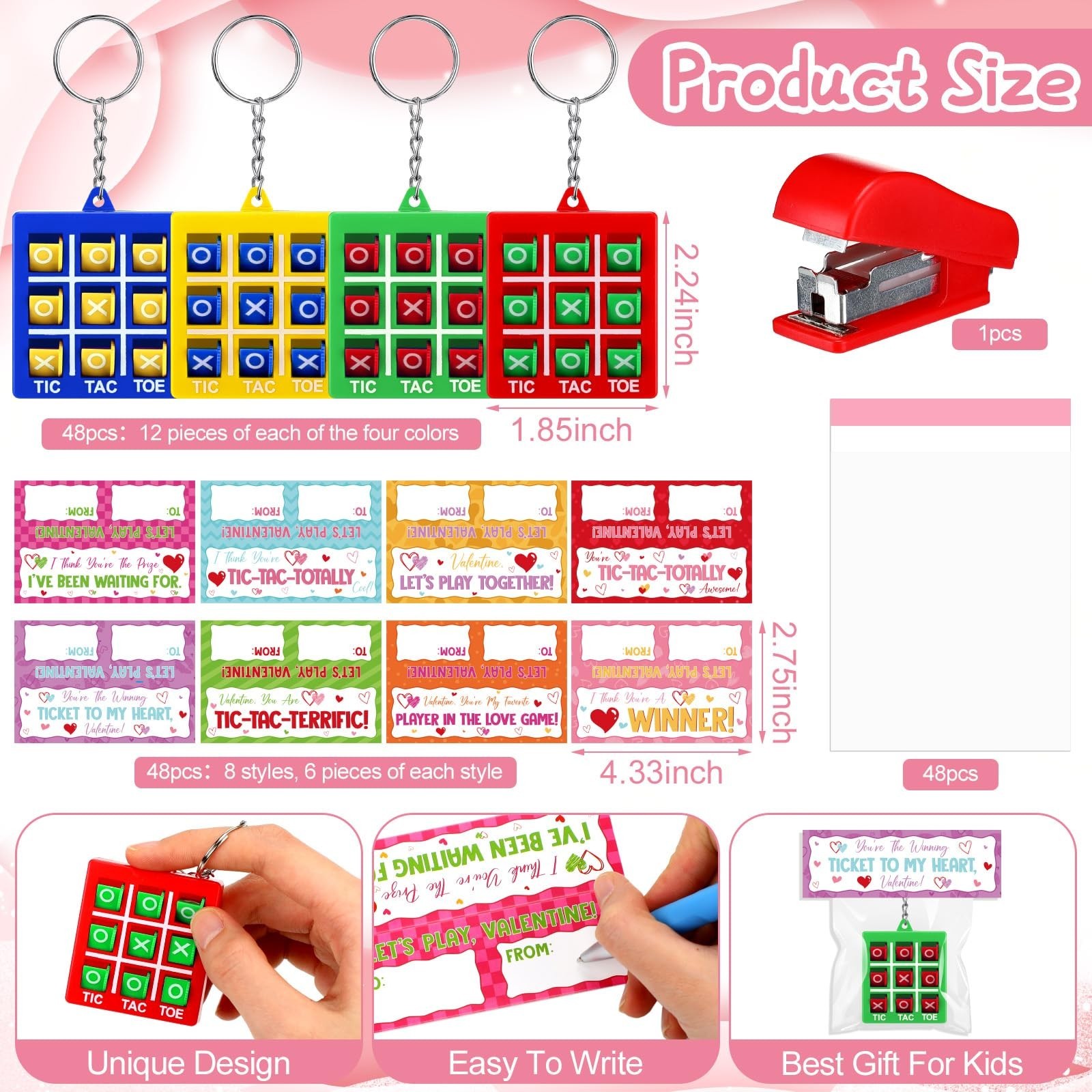 Huquary 48 Pcs Tic Tac Toe Game Birthday Party Favors Easter Basket Goodie Ba…