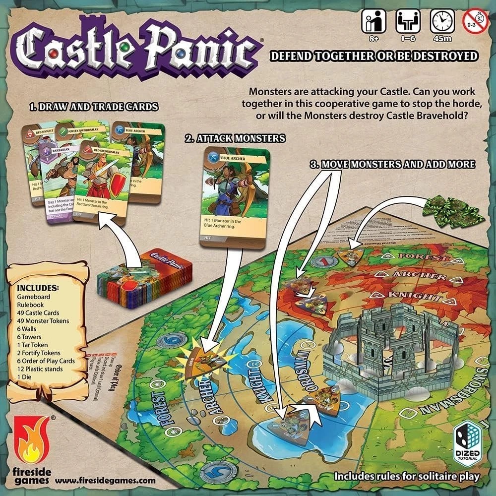 Castle Panic 2nd Edition | Thrilling Cooperative Game for Ages 8+ | 45 Min Play