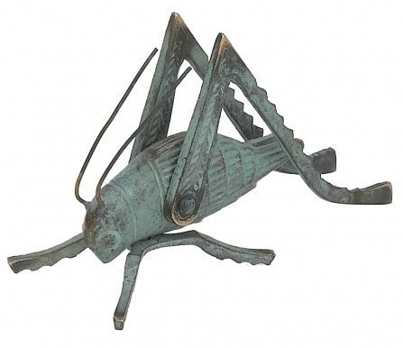GSM Solid Brass Cricket with a Verdigris Finish ~ One Size,