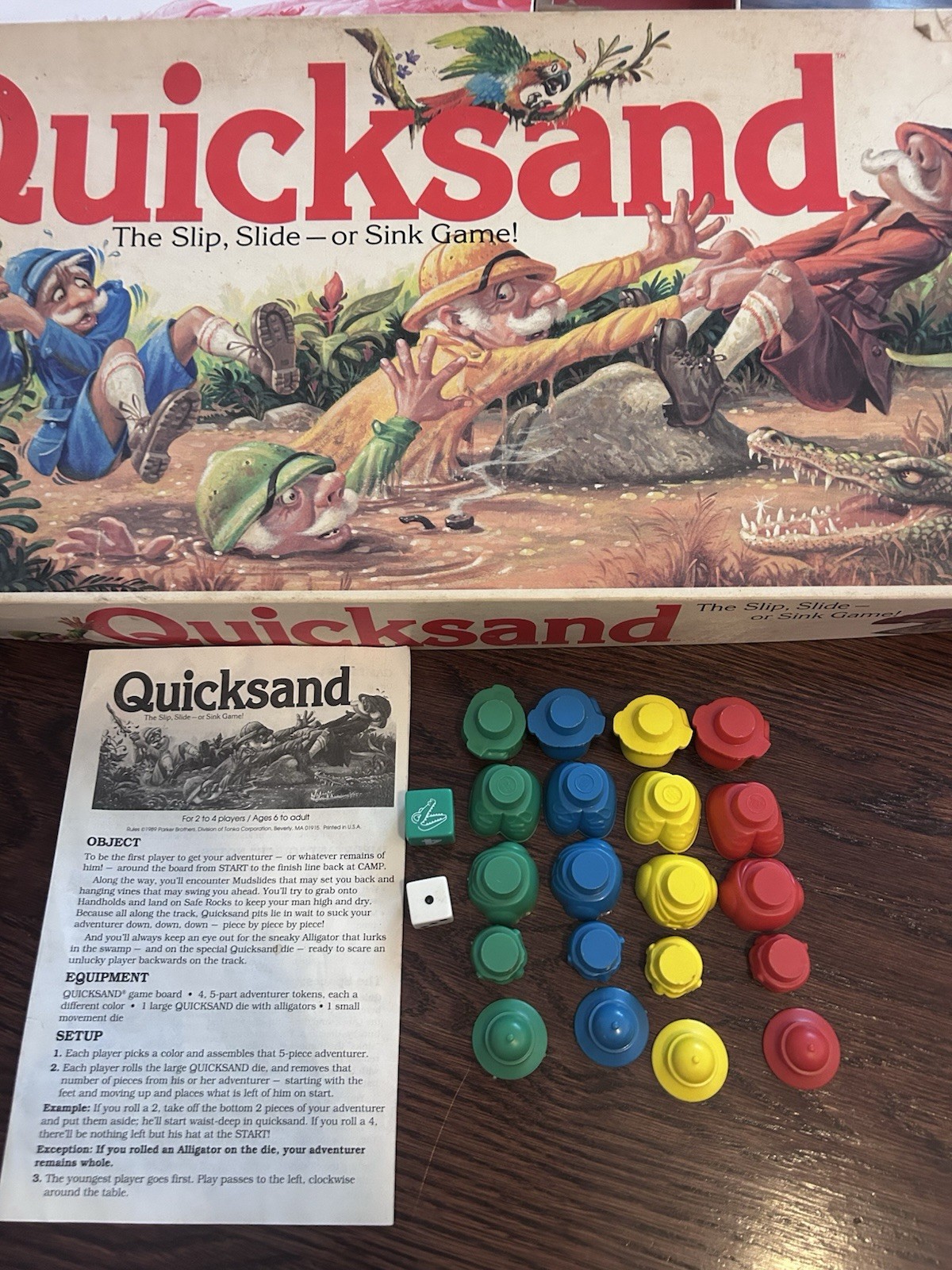 Quicksand The Slip Slide Sink Board Game Parker Brothers VINTAGE 1989 COMPLETE