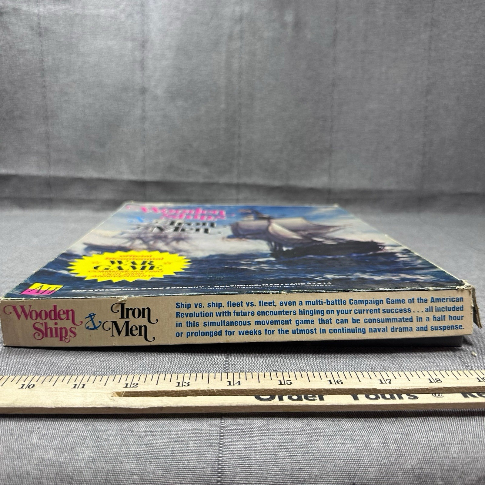 Avalon Hill Wooden Ships & Iron Men Bicentennial War Game 90% Unpunched 1975
