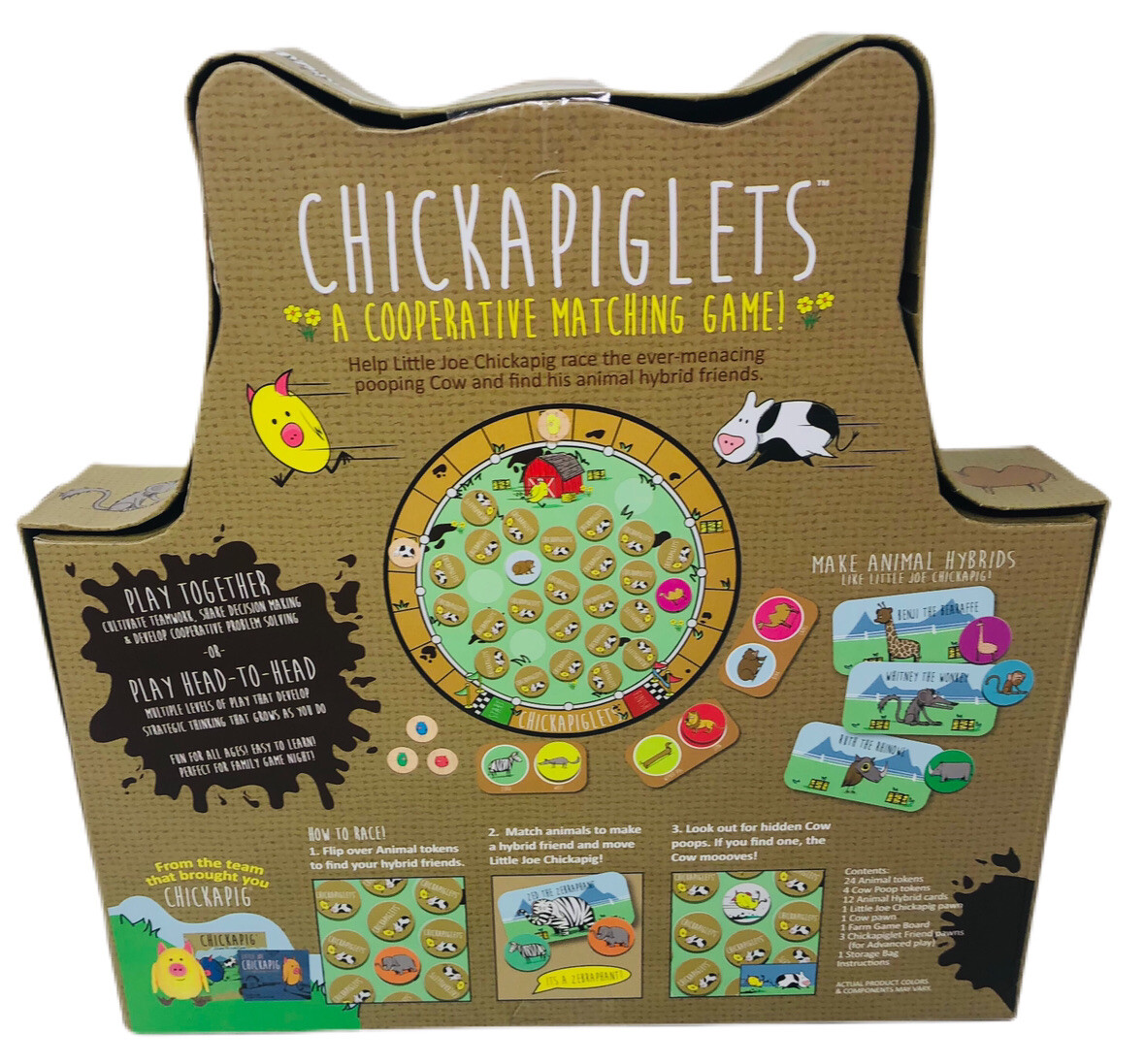 Chickapiglet Board Game Matching Game of Animal Hybrids Problem Solving Age 4+