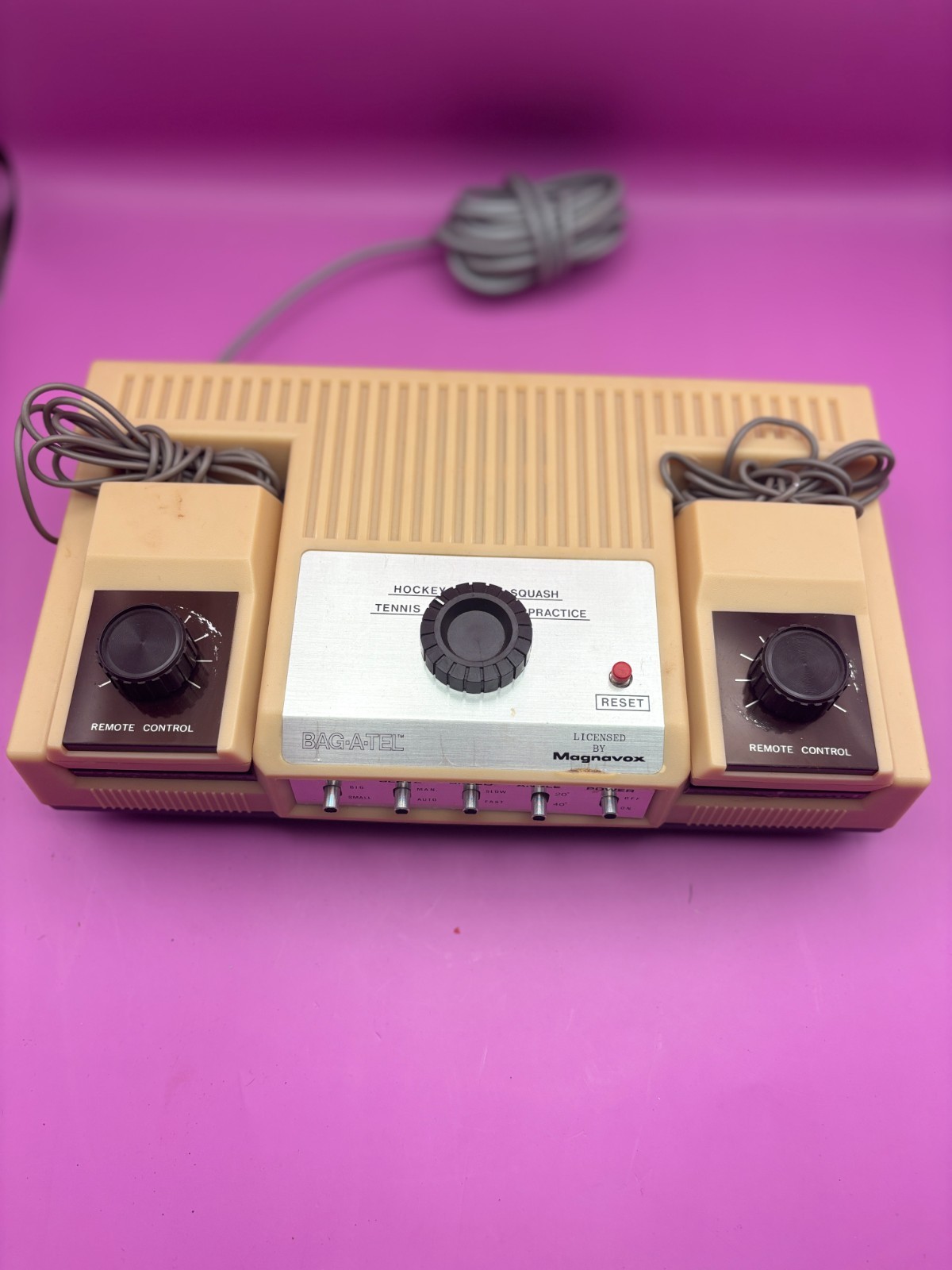 Vintage Bag-A-Tel EP800 4 Electronic TV Sport Games Pong Console + Box Manuals