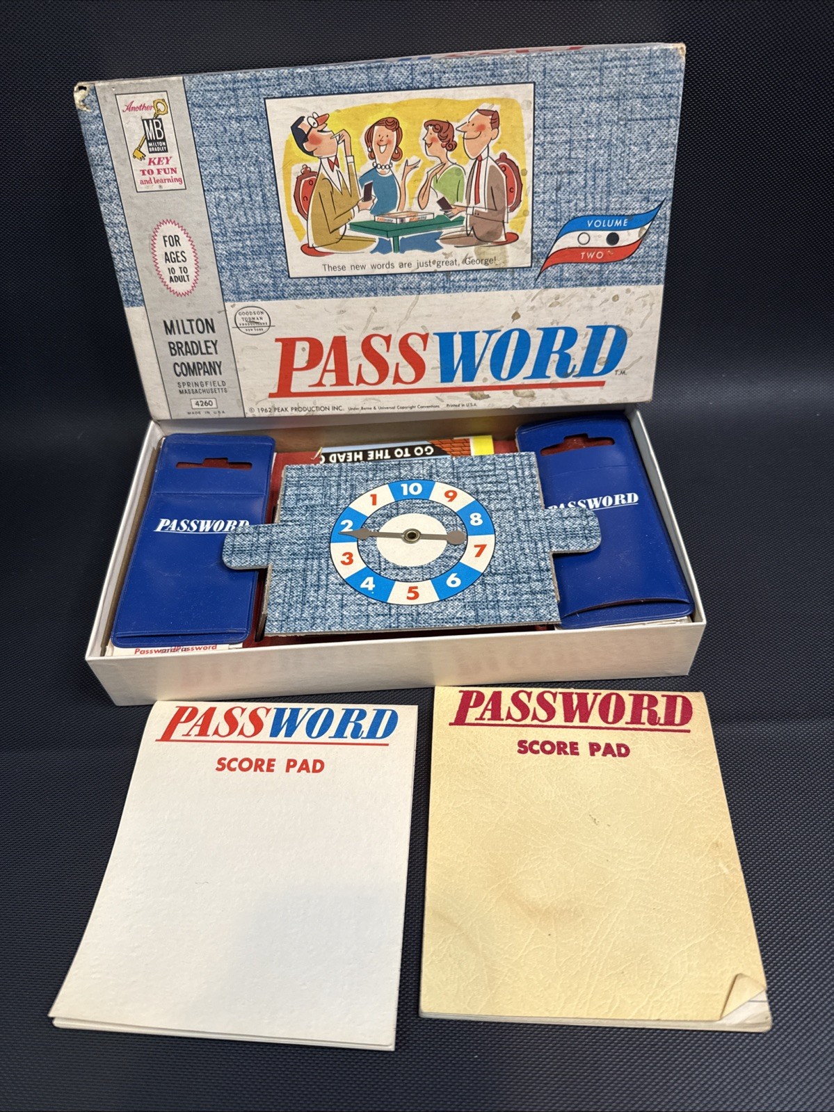 Vintage 1962 Milton Bradley Password Volume Two Board Game 4260