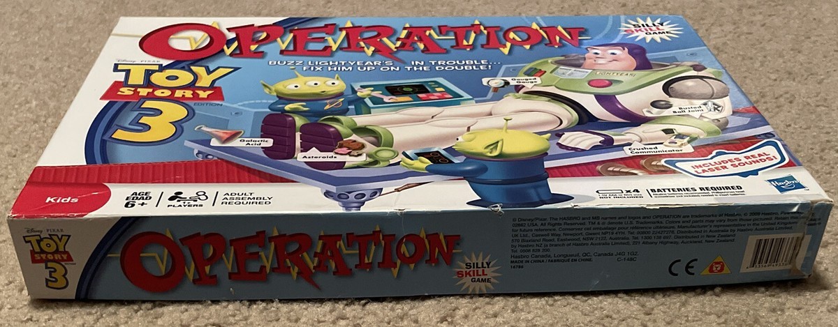 Disney’s Toy Story 3 Operation Buzz Lightyear Disney COMPLETE Family Board Game
