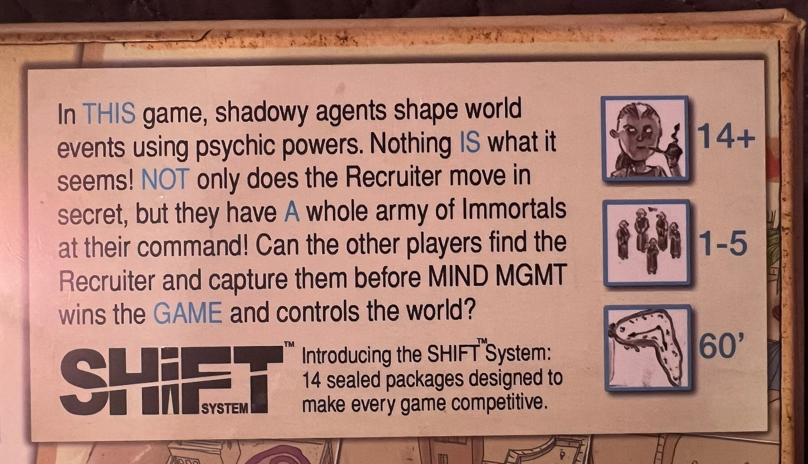Mind MGMT KS DELUXE Ed. w/secret missions! Psychic Espionage Game – Off the Page