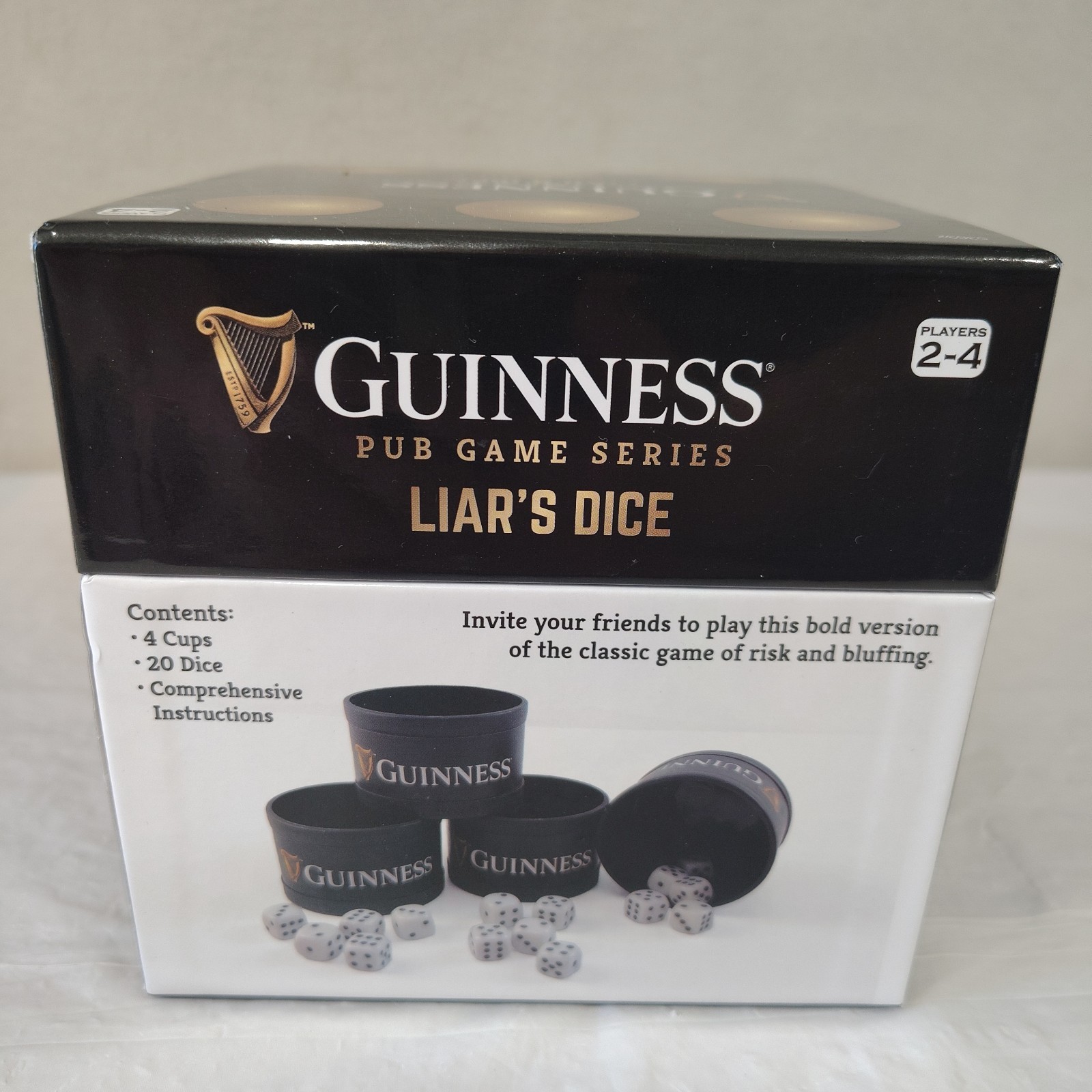 Guinness Pub Game Series Liars Dice Drinking Games Age 21+ 2-4 Player NEW SEALED