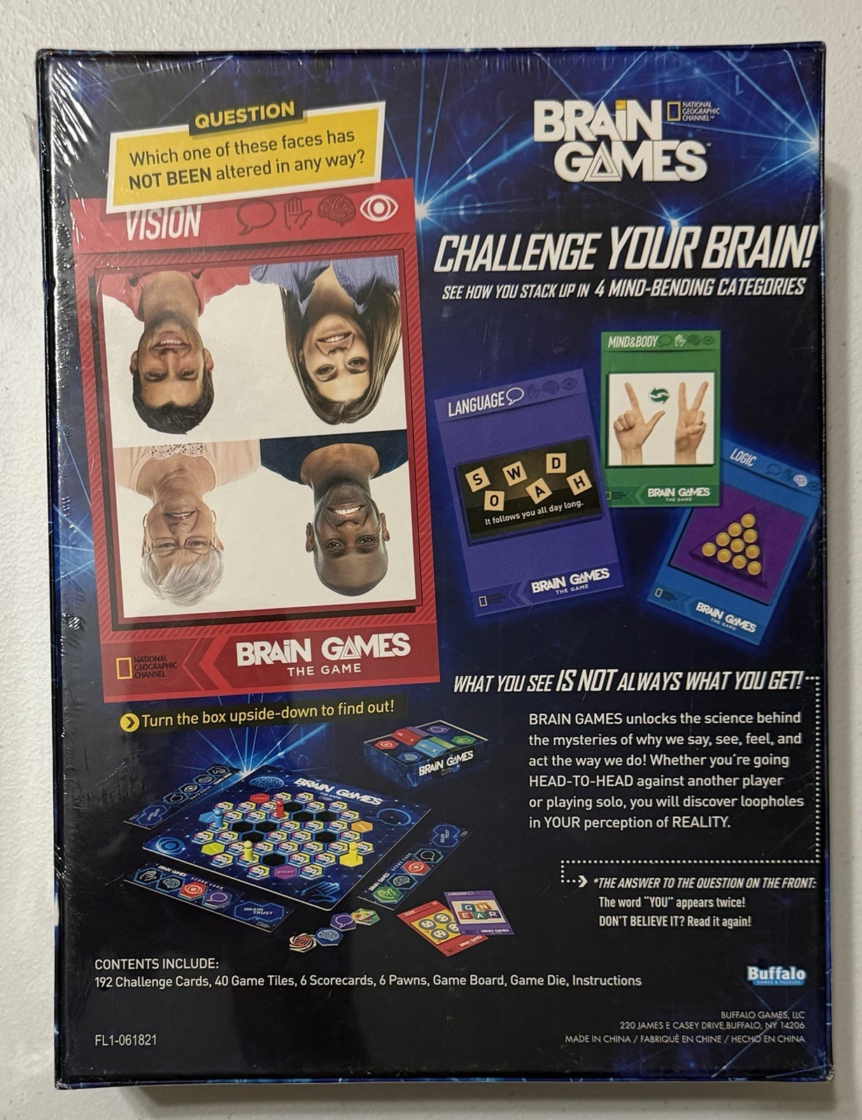 Brain Games The Game National Geographic Board Game NEW Sealed Buffalo Games
