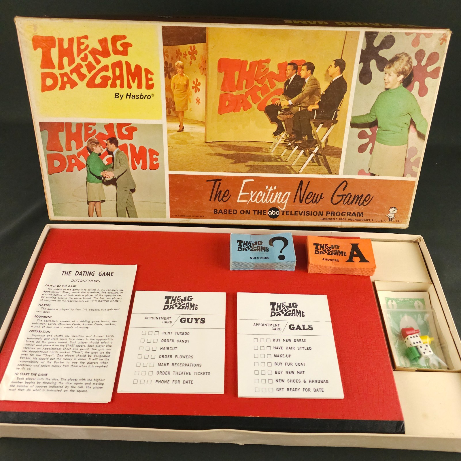 Vintage 1967 The Dating Game by Hasbro, 1st Edition – Missing One Pawn