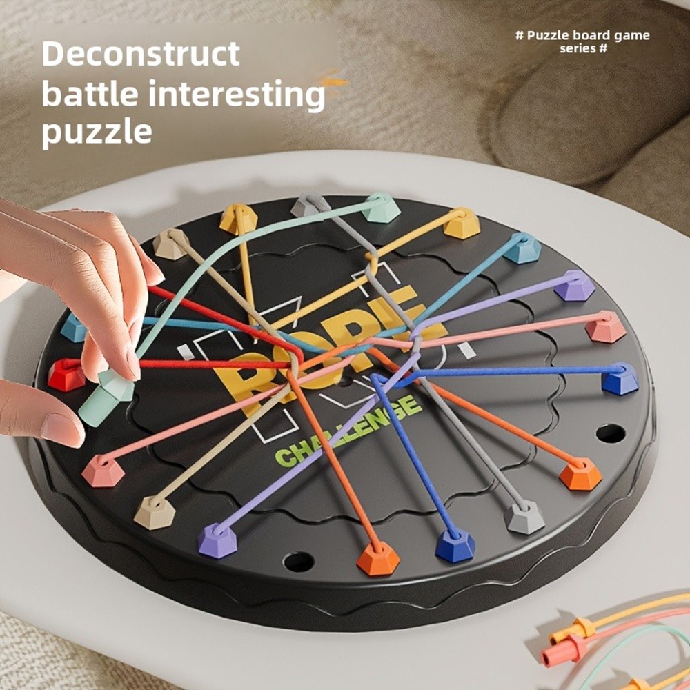 Family Trip Rope Puzzle Game Educational Problem-Solving Toy for Children/Adults