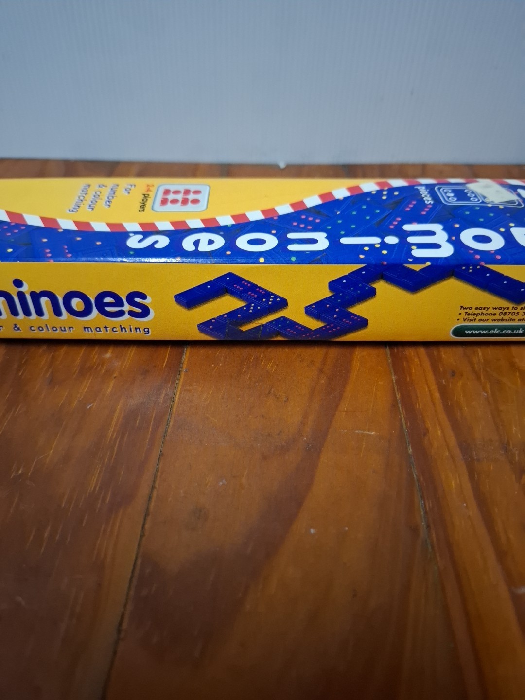 Vintage Dominoes 28 Tiles w/Braille Dots For Learning Multi Colour Matching 2000