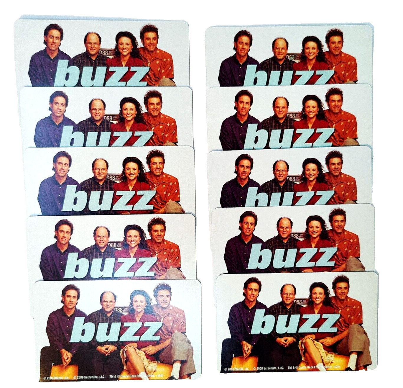Seinfeld Scene It? DVD Game Replacement BUZZ Cards Set of 10
