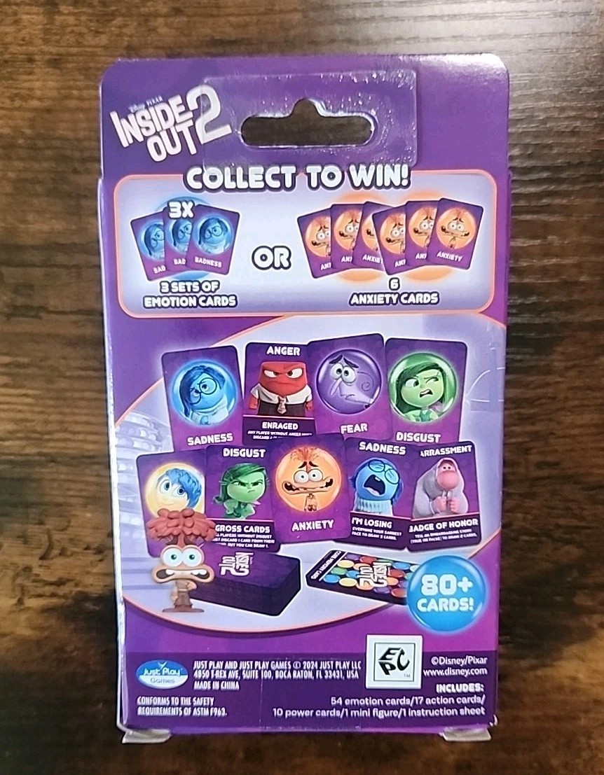 Disney Pixar Inside Out 2 Mixed-Up Emotions Card Game With Anxiety Figure