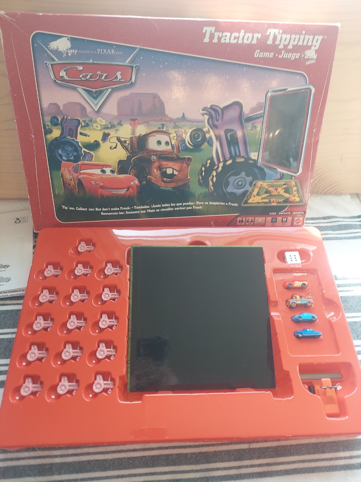 Vtg Disney Pixar Cars Tractor Tipping Board Game by Mattel 100% Complete 2006