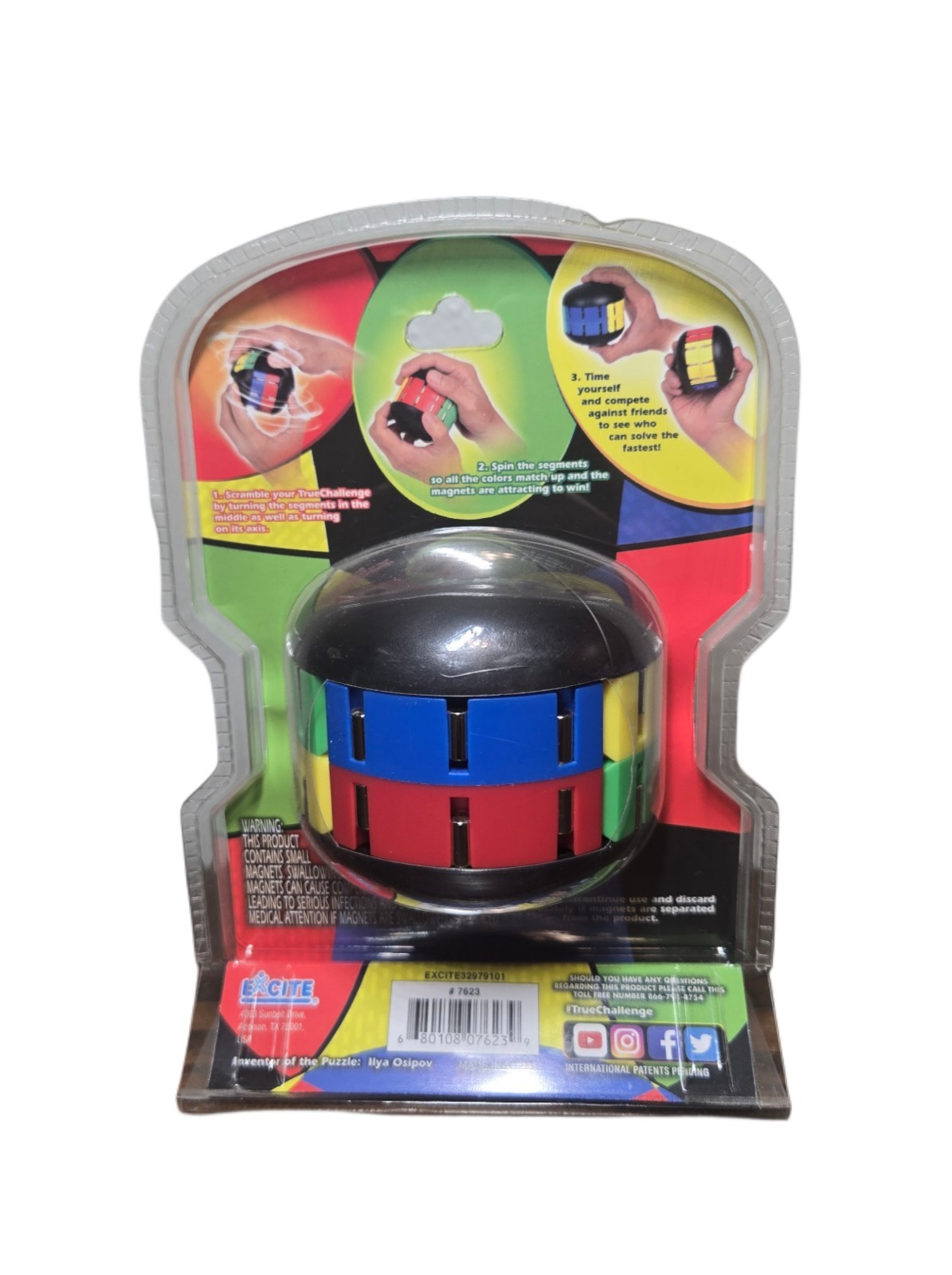 True Challenge Magnetic Puzzle Spin to Solve by Excite from True Balance Makers