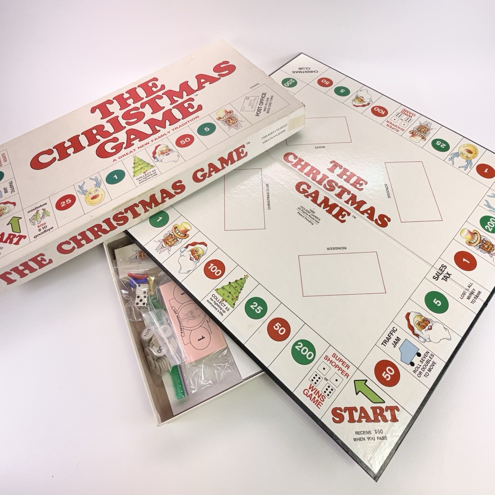 The Christmas Game- By Holiday Games -Vintage 1980 Board Game-Complete VG/VG+