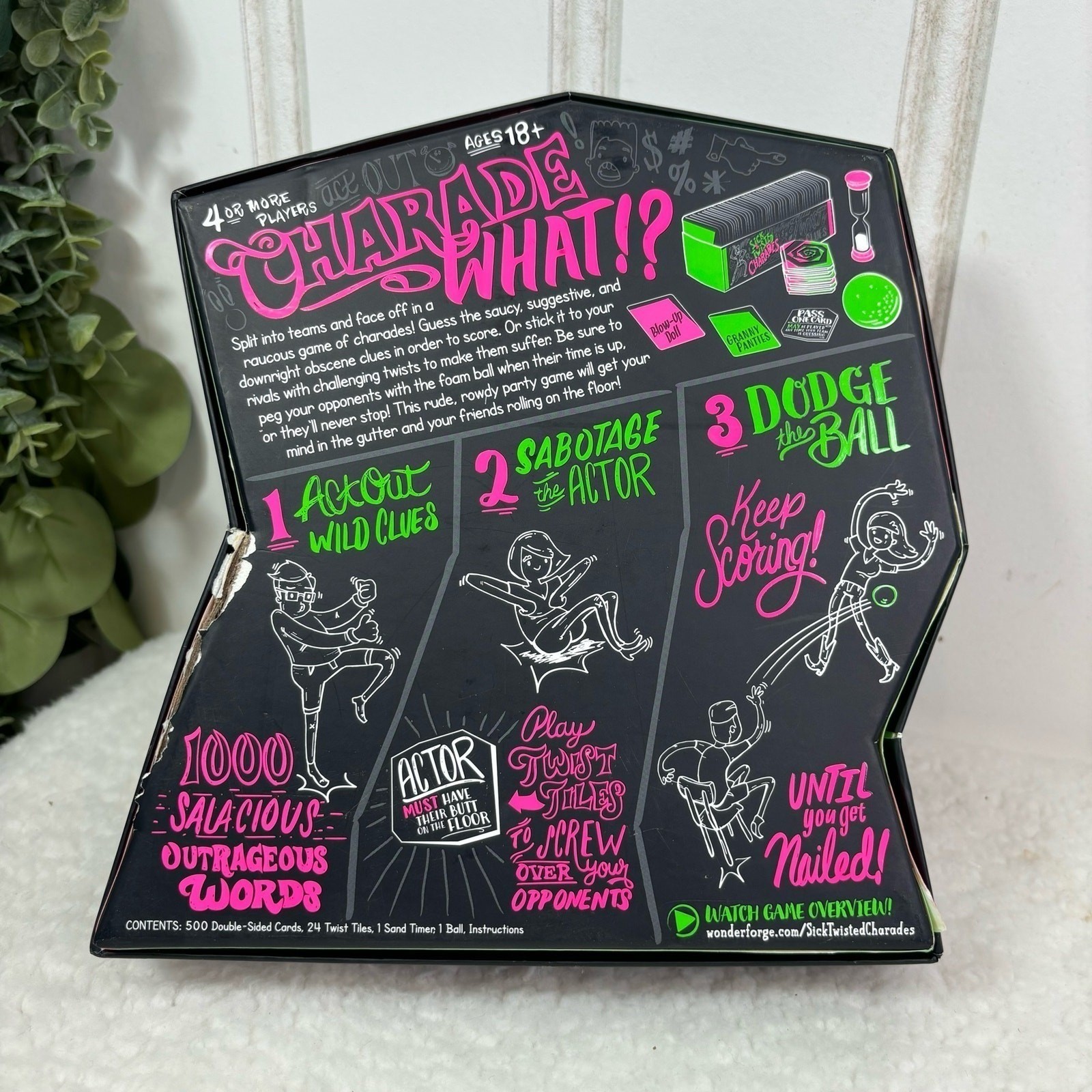 Sick & Twisted Charades Adults Only Party Game For 4+ Players
